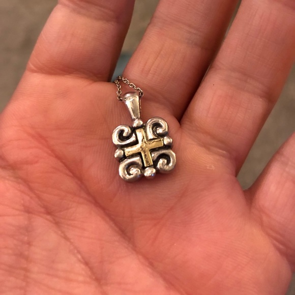 Vintage 925 Sterling Silver SK Pendant & Chain - Picture 4 of 9
